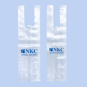 ถุงหูหิ้วใส่แก้วน้ำ เนื้อ LDPEA ไฮโซ ตราถุงยิ้ม